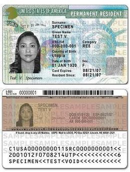 example of a green card