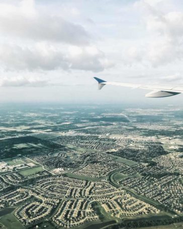 Plane view from the sky